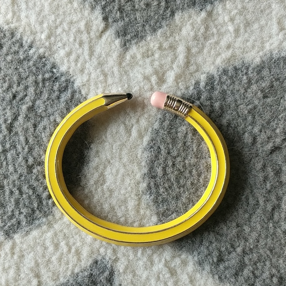 ModCloth Yellow Pencil Cuff Bracelet